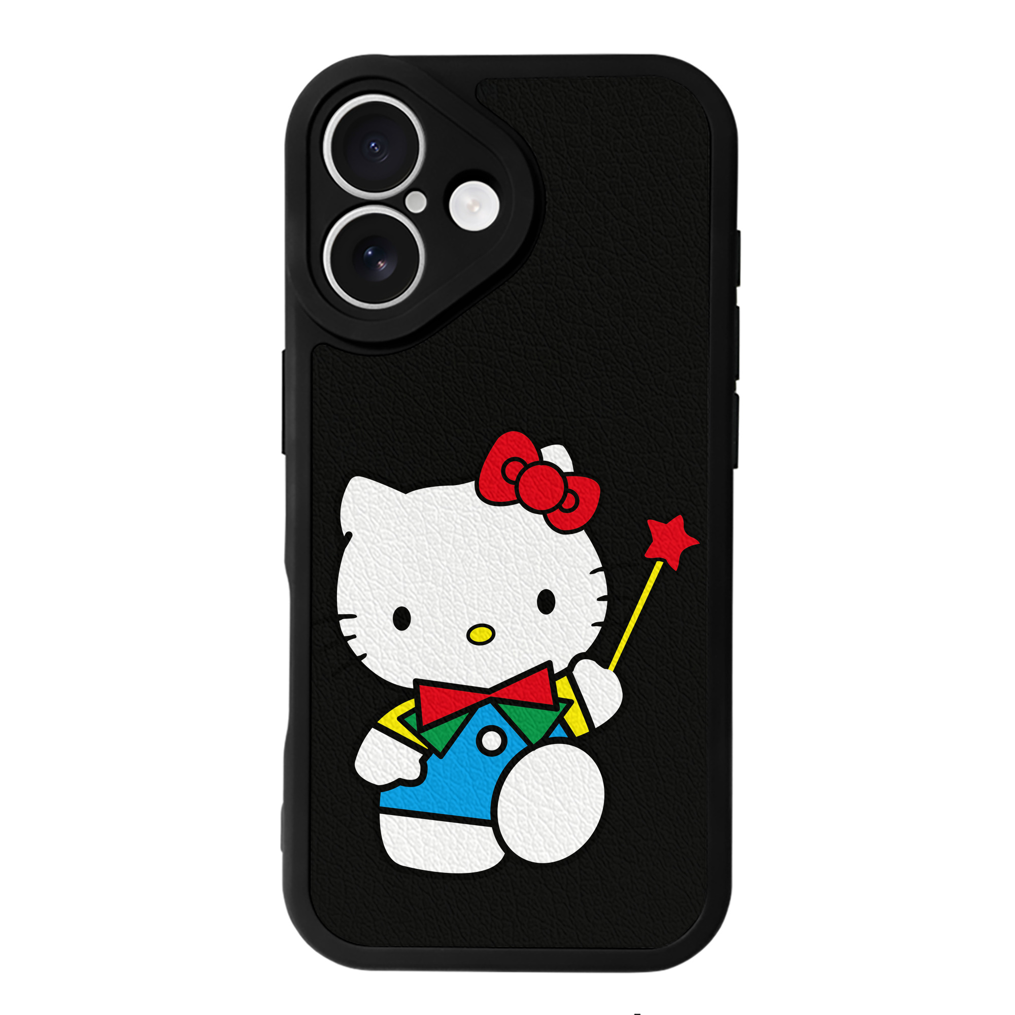 （画像用） Hello Kitty ハローキティ 【iPhone 16シリーズ対応】シリコンスマホケース（レザー調） 材質：シリコン
